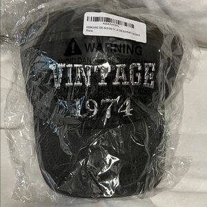 Black Vintage 1974 Baseball Cap